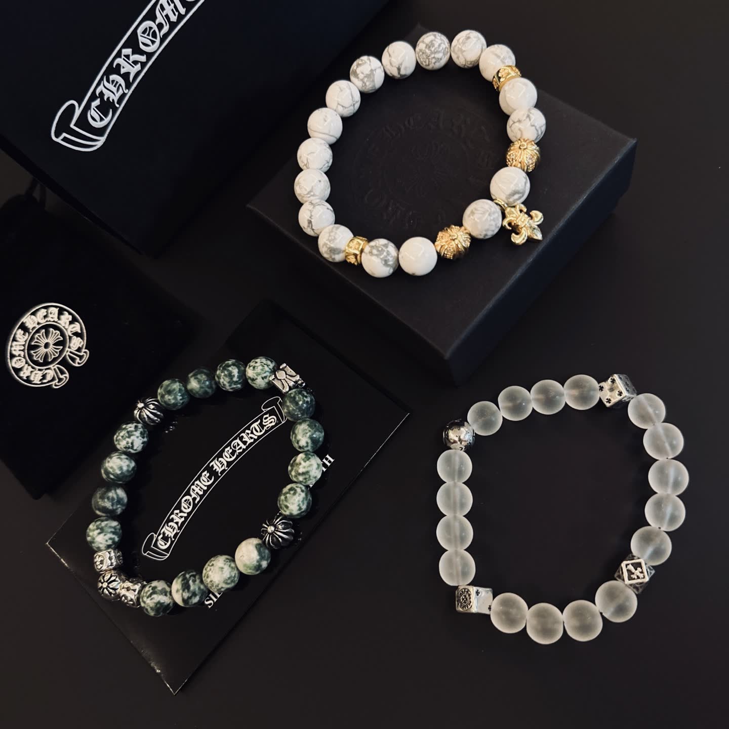Chrome Hearts Beaded Bracelet Set
